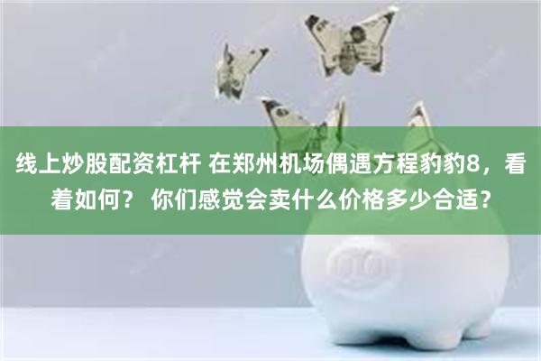 线上炒股配资杠杆 在郑州机场偶遇方程豹豹8，看着如何？ 你们感觉会卖什么价格多少合适？