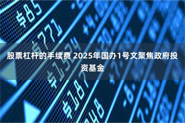 股票杠杆的手续费 2025年国办1号文聚焦政府投资基金